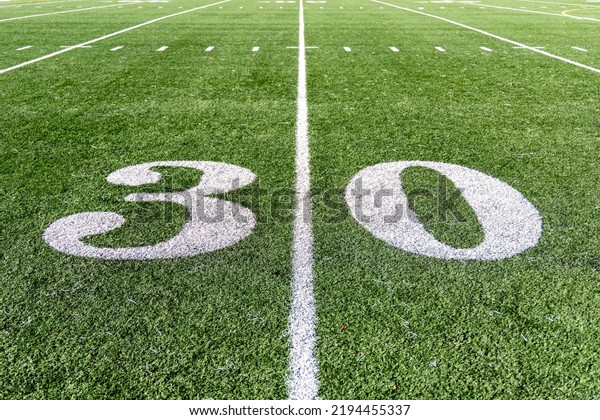 American Football\
Field - Thirty (30) yard\
line