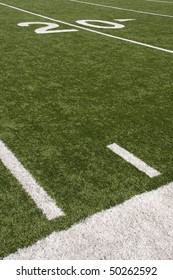 American Football Field Turf White Painted Stock Photo 50262592 ...