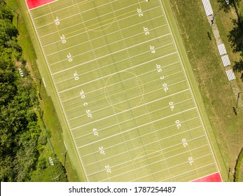 American Football Field View From Above.