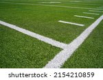 American football field with yard lines.                              