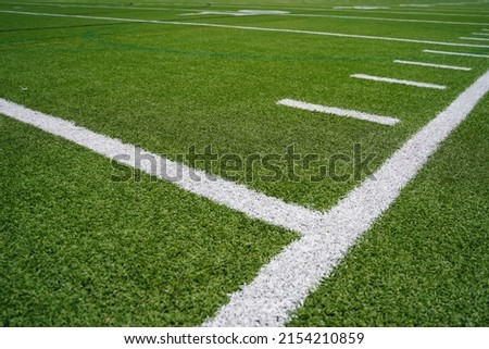 American football field with yard lines.                              