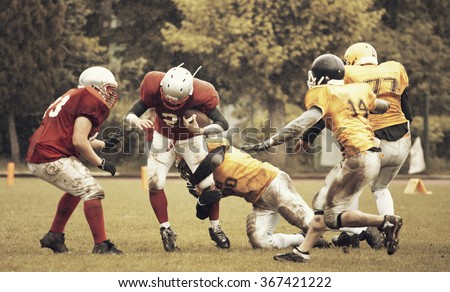 American football game - retro styled photo