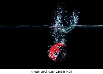 American Football Helmet In Water