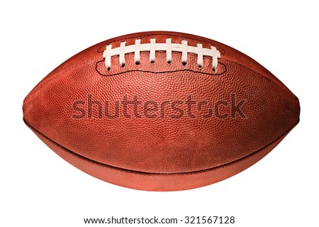 American football isolated on white background