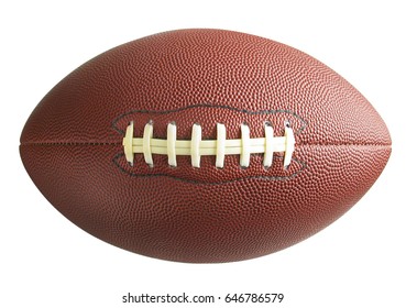 American football isolated top view