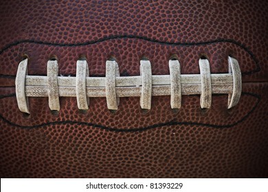 American Football Laces Close Up Macro Photo