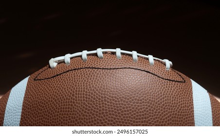 American football leather ball on yellow background. Game equipment horizontal sport theme poster, greeting cards, headers, website and app - Powered by Shutterstock