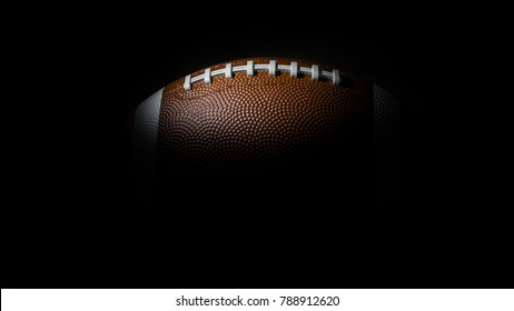 American football on dark background. Super bowl. Wallpaper
