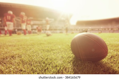 American Football Field Sunset