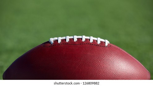 American Football On The Field With Room For Copy Above