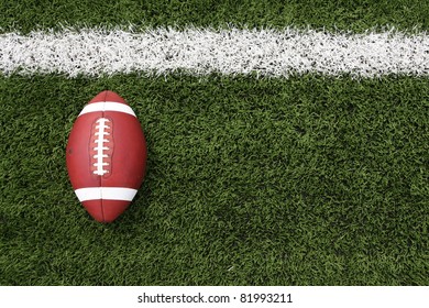American Football on the Field with room for copy