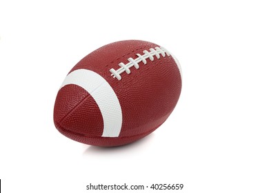 An American Football On A White Background