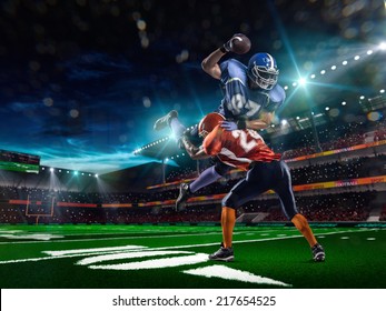 american football player in action