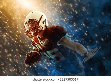 American football player banner . Template for bookmaker ads with copy space. Mockup for betting advertisement. Sports betting, football betting, gambling, bookmaker, big win - Powered by Shutterstock