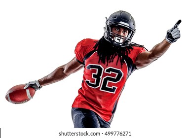 American Football Player Man Isolated