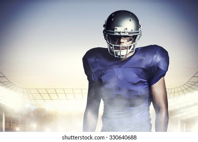 Digital Composite American Football Player Standing Stock Photo (Edit ...