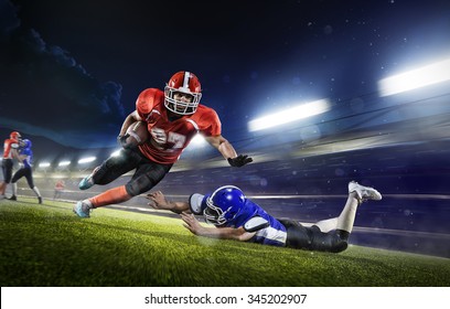 american football players in the action grand arena - Shutterstock ID 345202907