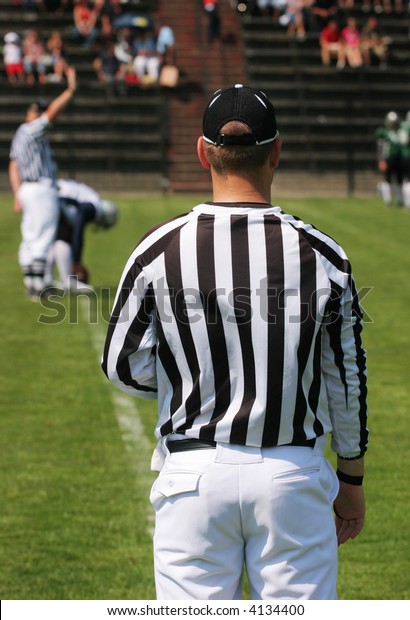 American Football Referee Stripped Outfit Stock Photo Edit Now