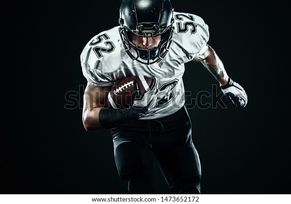 American Football Sportsman Player Helmet Isolated Stock Photo Edit Now