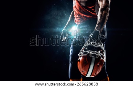 American football sportsman player in stadium