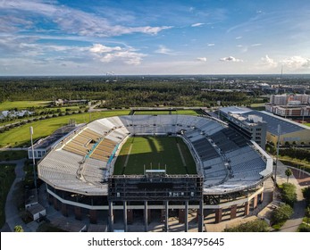 American Football Stadium With Clouds