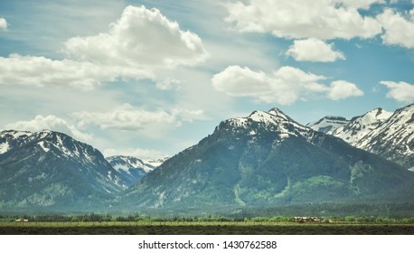 American Grand Teton Snow Mountain Scenery - Shutterstock ID 1430762588