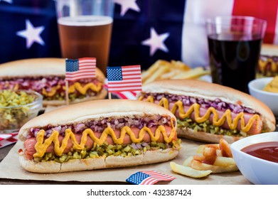 American Hotdogs Picnic 4th July Stock Photo 432387424 | Shutterstock