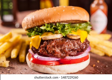 American Juicy Burger Chees Stock Photo 1487229260 Shutterst