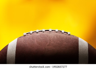 American Leather Football Ball On Background