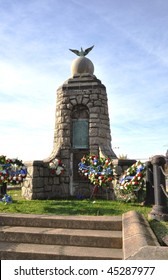 The American Legion War Memorial Monument, Which Now Stands In The Small Park Blanketing The Clarendon Metro's Entrance.