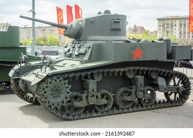 American Light Tank M3 Stuart 1. City Of Moscow. Russia May 2022