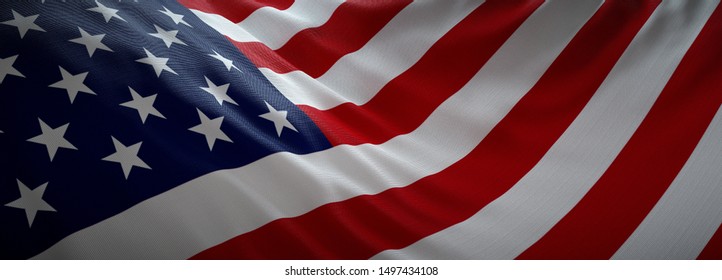 American official flag. United States web banner.