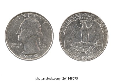 American one quarter dollar coin.