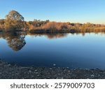 American river in Rancho Cordova, California 