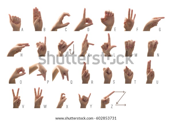 American Sign Language Alphabet Stock Photo (edit Now) 602853731