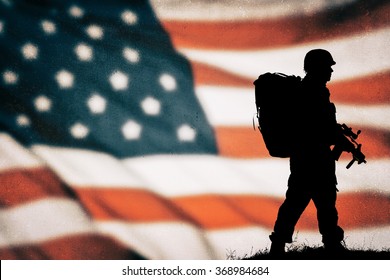 American Soldier Silhouette