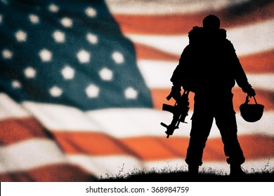 American Soldier Silhouette