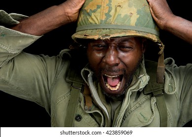 American Soldier Suffering PTSD
