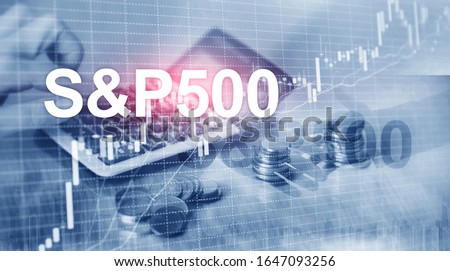 American stock market index S P 500 - SPX. Financial Trading Business concept.