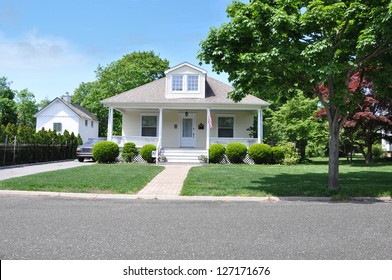 American Suburban Bungalow Home In Residential Neighborhood