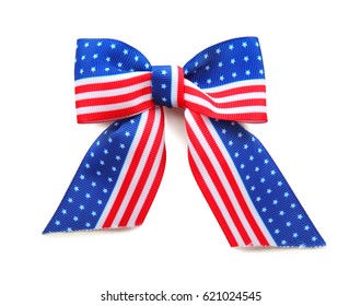 American Symbol. Bow On White Background