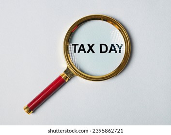 American Tax day memo, taxation declaration submitting reminder - Shutterstock ID 2395862721