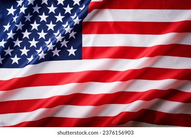 American USA flag. Beautifully waving wave American flag. National pride of United States America. Memorial, President, Labor Day background. Patriotism and commonwealth. Background for design. - Powered by Shutterstock
