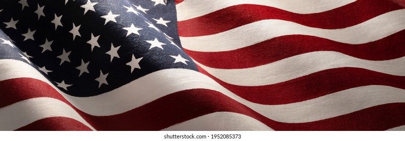 American Wave Flag Background. USA