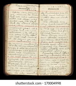 American WWI Soldier's Diary Pages