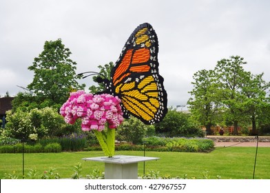 AMES, IA -25 MAY 2016- The Reiman Gardens is a botanic garden on the campus of Iowa State University (of Science and Technology). In 2016 it includes an exhibit of Lego brick sculptures.
