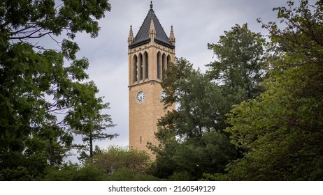 Ames, IA - May 22, 2022: The Campanile tower at Iowa State University college campus