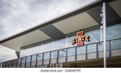 Ames, IA - May 22, 2022: Iowa State University Logo On Jack Trice NCAA Football Stadium