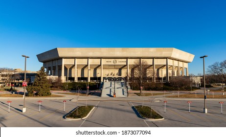 Ames, IA, USA - December 4, 2020: Hilton Coliseum on the campus of Iowa State University