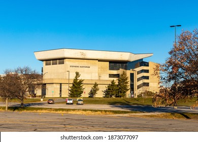 Ames, IA, USA - December 4, 2020: Stephens Auditorium on the campus of Iowa State University